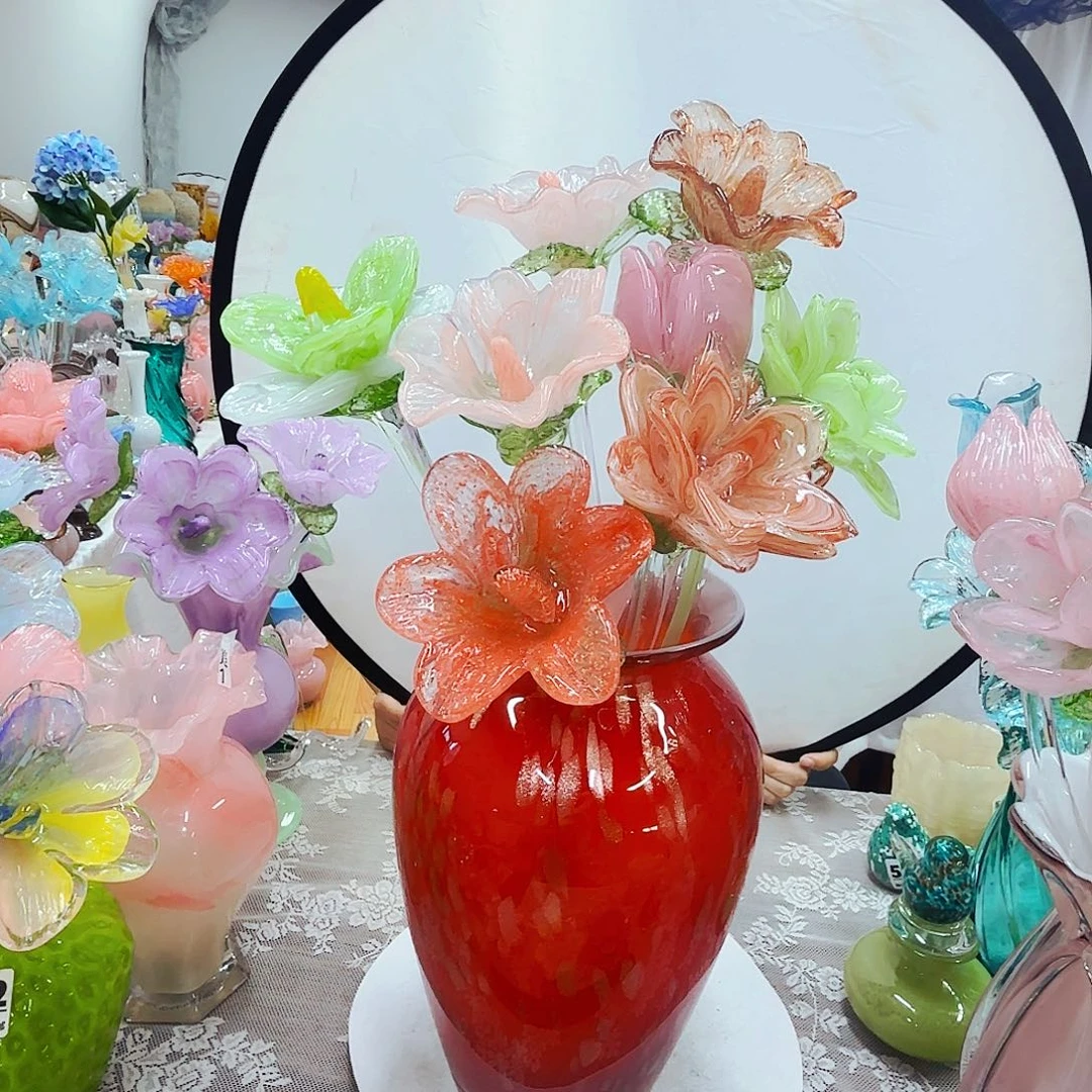 一套琉璃花瓶花器艺术品
