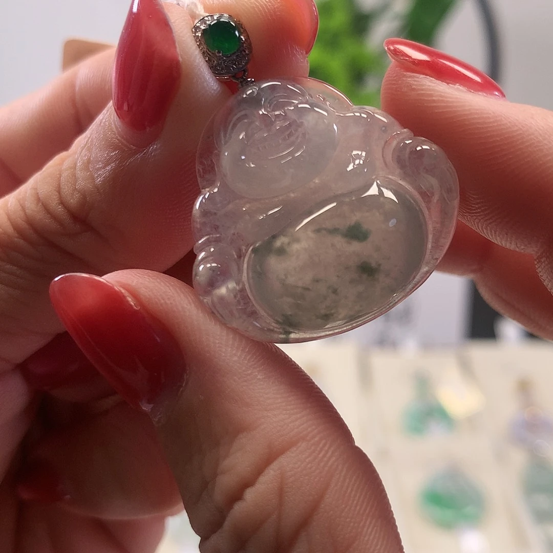 翡翠未镶嵌颈饰天然翡翠A货佛公