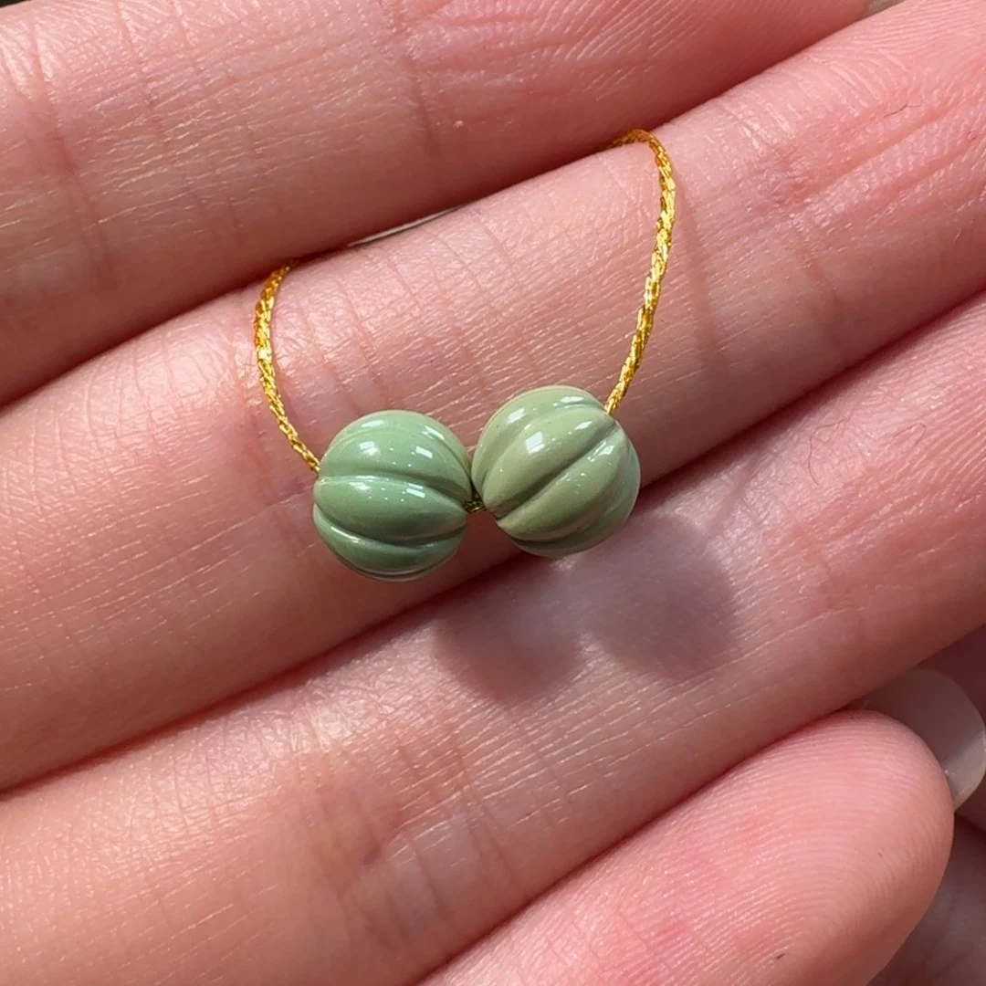 绿松石未镶嵌南瓜珠6.5mm