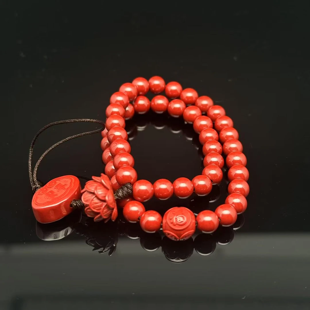 含辰砂工艺品B0301GMD518（多样性发货）帝王朱砂手机链