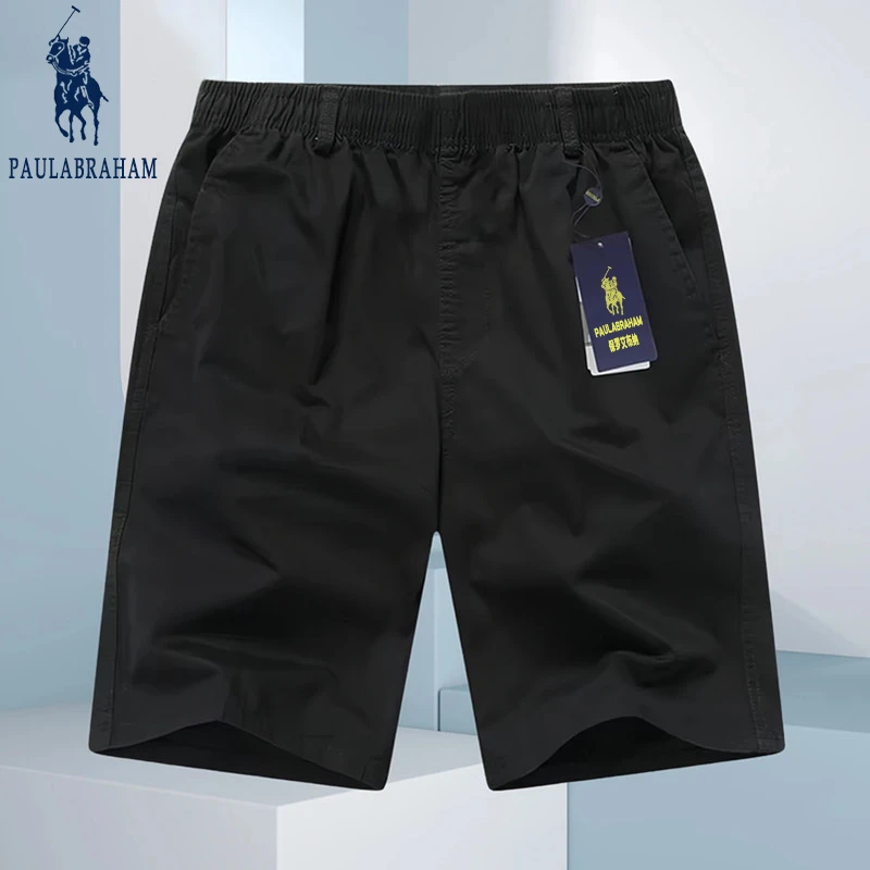 保罗艾布纳男士休闲短裤吸汗纯棉夏季新款时尚舒适短裤男款五分裤