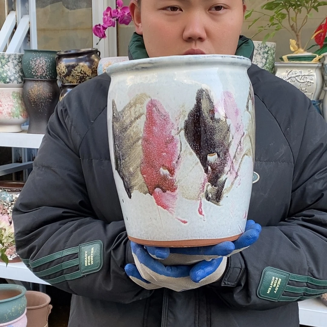 花盆紫砂口20高25