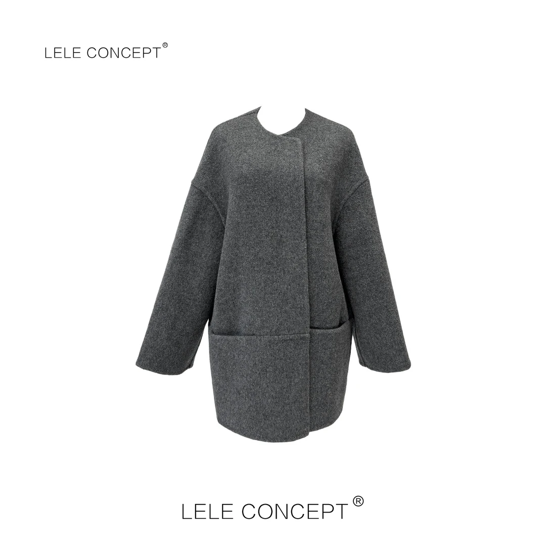 LELE CONCEPT丨【如一】秃领双兜大衣D0117