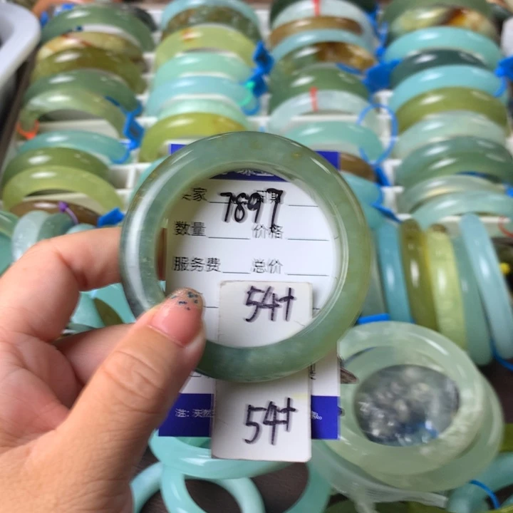 蛇纹石玉未镶嵌手镯7897