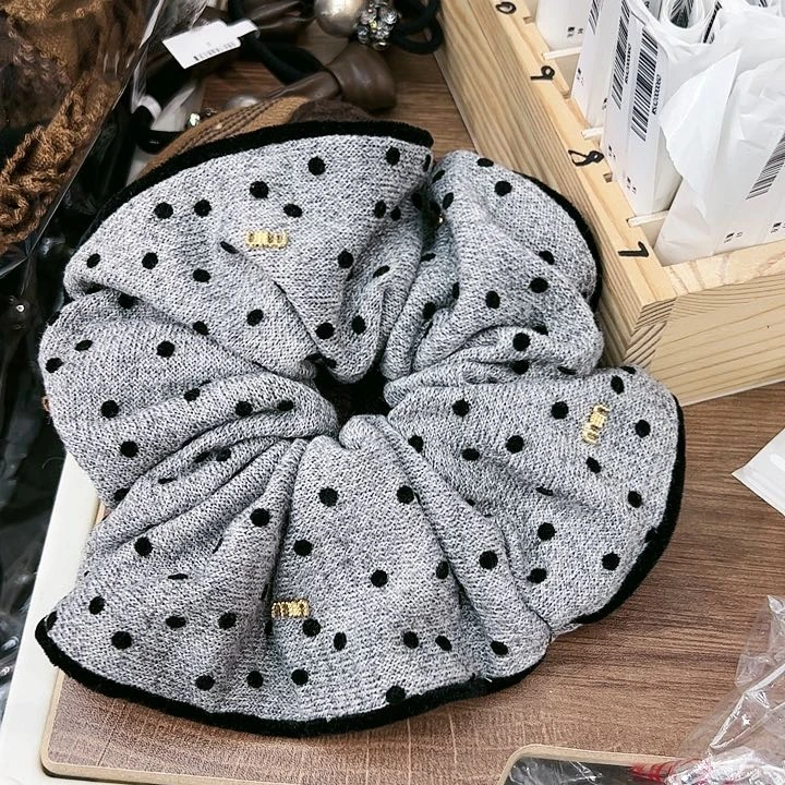 铁合金布艺波点发圈