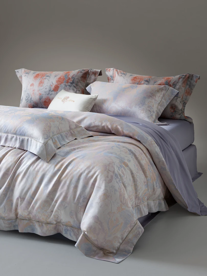 卡诗兰顿 色织天丝棉埃及棉高奢套件 静夜幽雨 壁上观