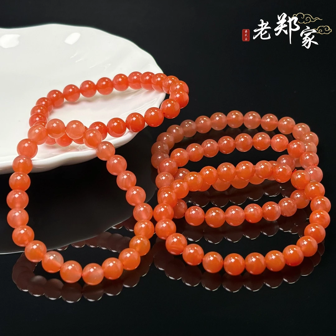 【老郑家】天然南红玛瑙手串 约8mm+（多样性发一件）275