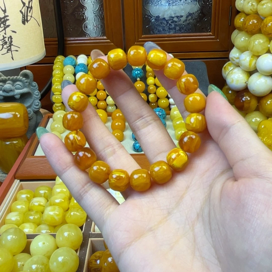 树脂二代蜜方糖老蜡手串10mm一串