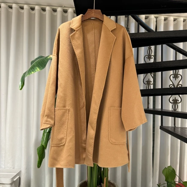 时尚宽松韩版简约潮流浴袍式大衣