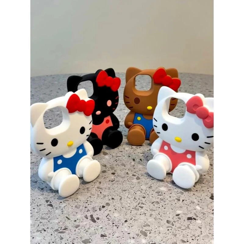 适用苹果iphone16promax立体硅胶15pro支架14pro可爱13卡通手机壳