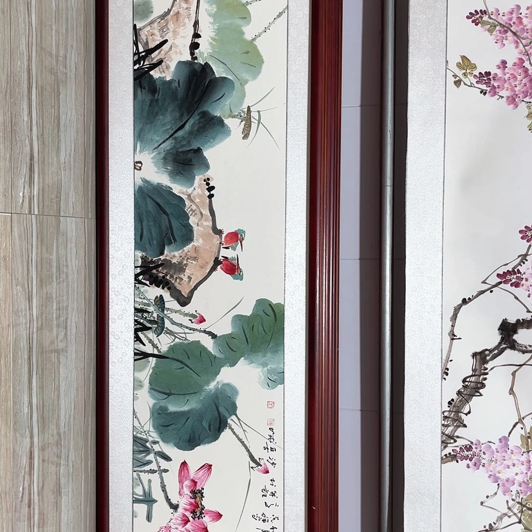 国画书画作品带框163×48