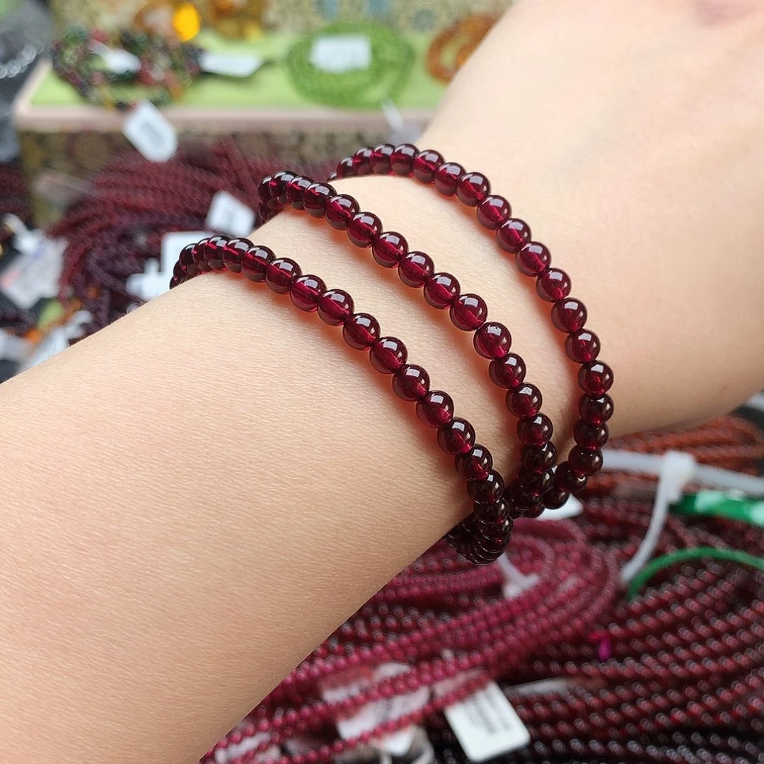 椰***晴石榴石未镶嵌手串手串4.8