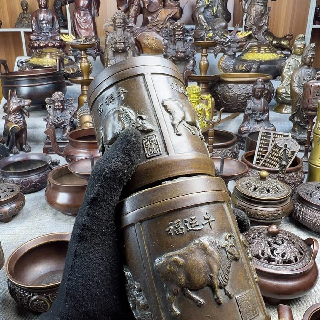 腾*阁铜香炉铜摆件铜工艺品风水摆件