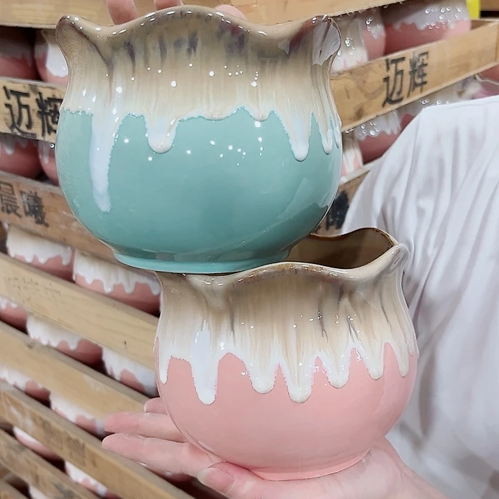 有孔.凑单10元陶瓷花盆发货！