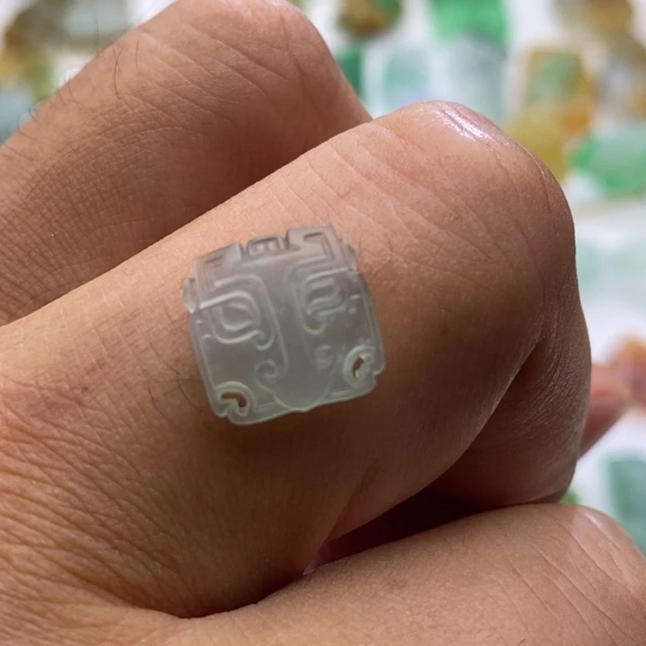 定制翡翠未镶嵌翡翠仿古洁面