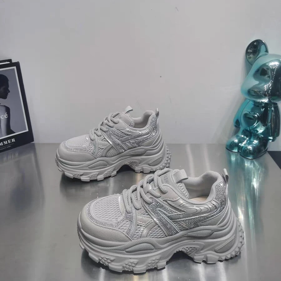 诗涵家 真皮秀气6厘米轻底老爹鞋668-90