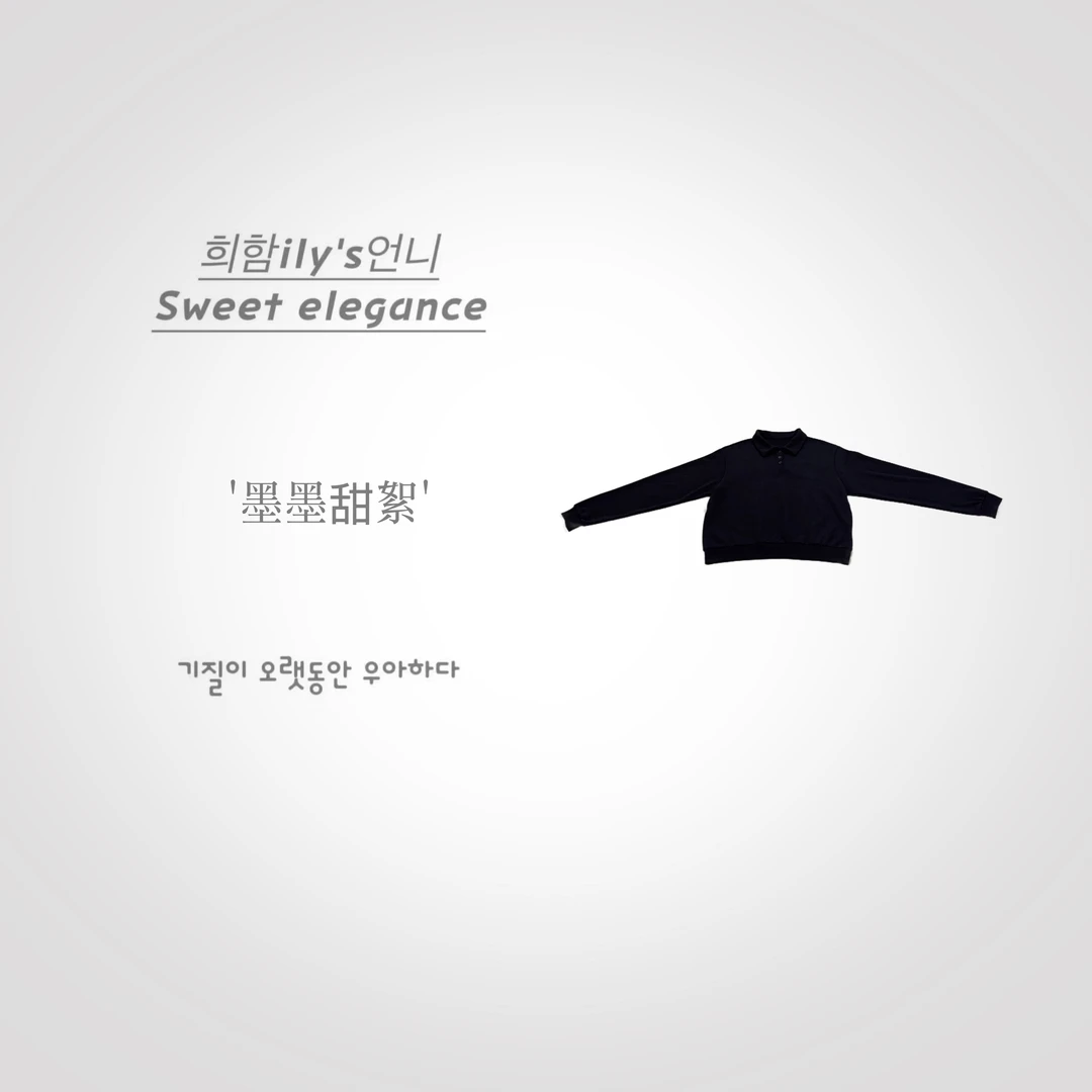 【墨墨甜絮】New.VIP粉丝.韩版简约大气百搭显瘦polo领休闲舒适卫衣