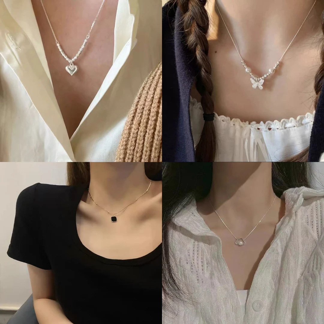 铜合金项链 梅姐3293 高定轻奢 清！2025年新款蝴蝶项链【拍一发四】