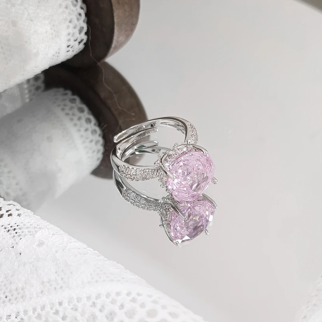 铜合金合成锆石戒指 WFXLM-002888【甜梦流光】戒指欧美时尚精致