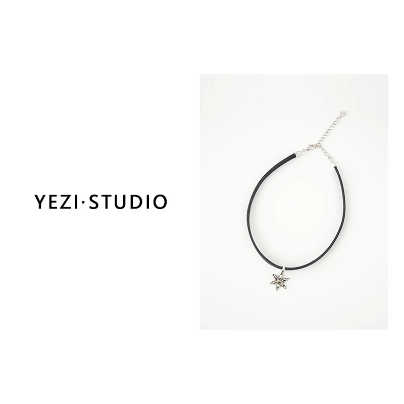 非金属皮质项链 【幸运星】美式头层牛皮雪花造型项链24456016-1/7