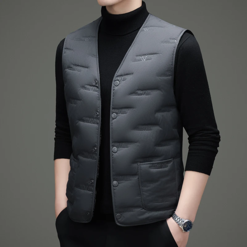 秋冬新款中老年加绒加厚保暖马甲男士爸爸背心外穿防寒马夹坎肩