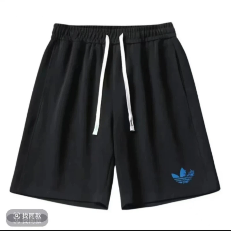 【冰丝高质量】大码速干五分裤韩版透气系带潮流松紧带男运动短裤