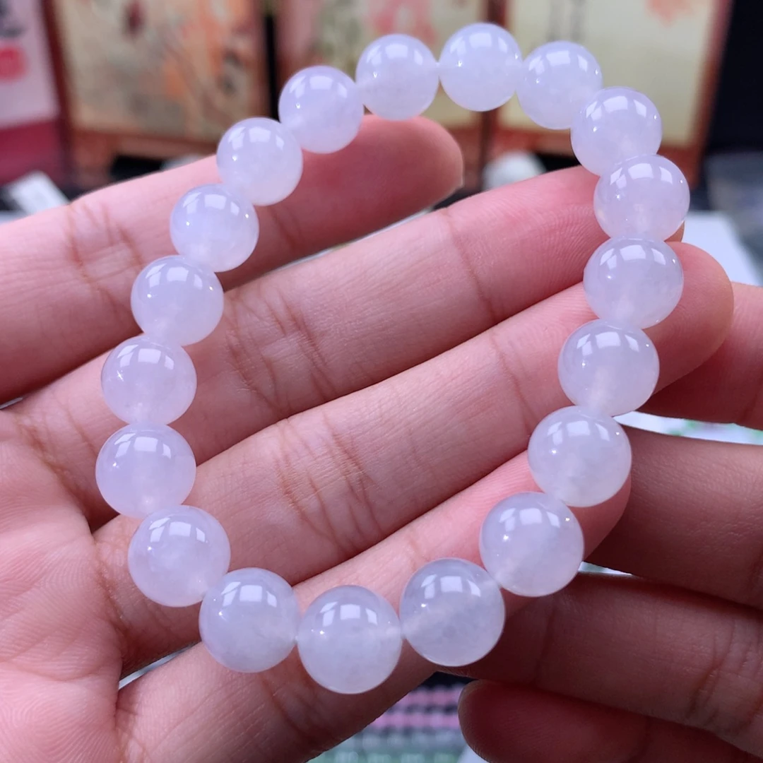 翡翠未镶嵌手链白冰10