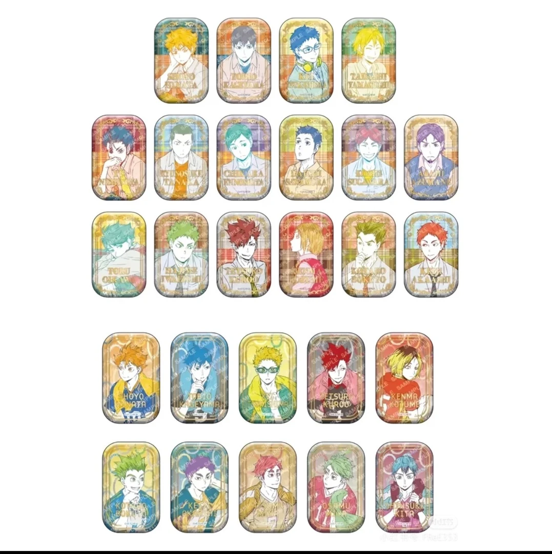 排球少年1 2烫金方吧唧