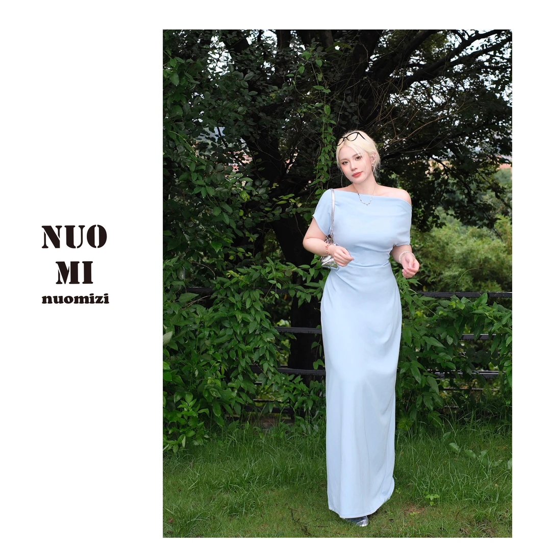 ZOZ糯米子[氧气银河]显瘦纯色包臀连衣裙气质开叉辣妹纯欲风裙子