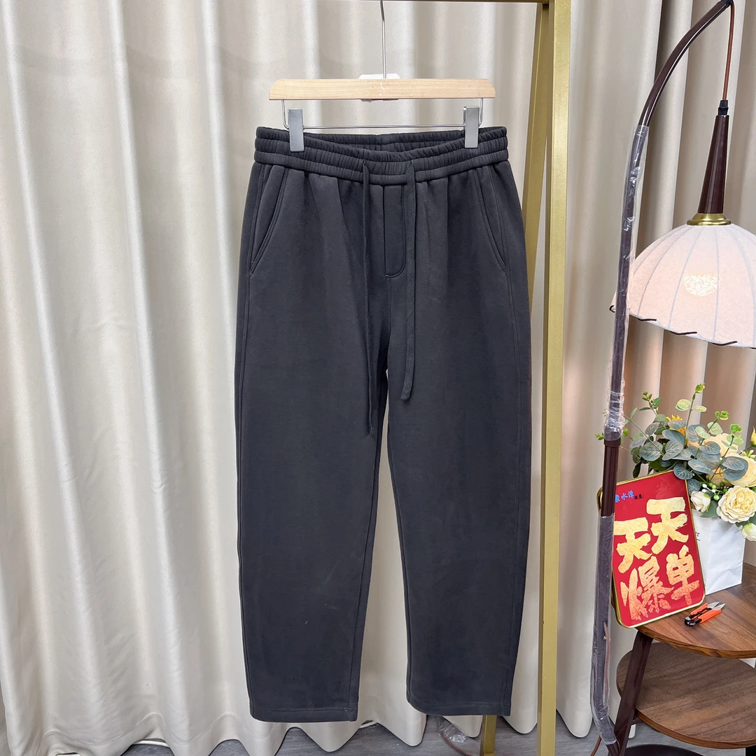 101男装休闲裤时尚百搭加绒加厚秋冬松紧腰直筒裤