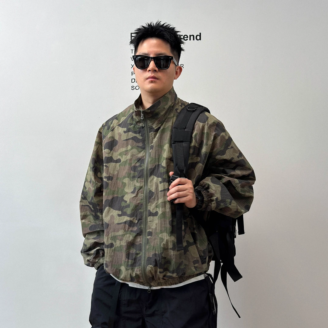 UPF100印花防晒衣男美式迷彩夏季薄款冰丝速干防晒服情侣休闲外套
