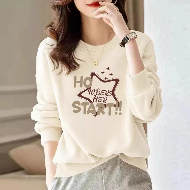 高端即墨棉卫衣女秋冬慵懒风小个子内搭上衣加绒加厚外套衫