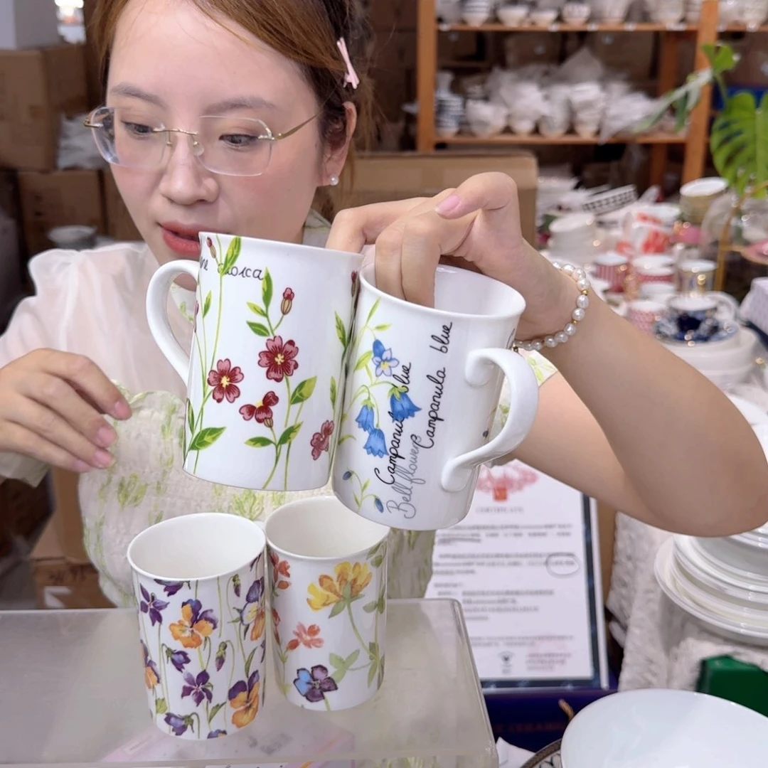 骨瓷马克杯350ml 浮力4只装