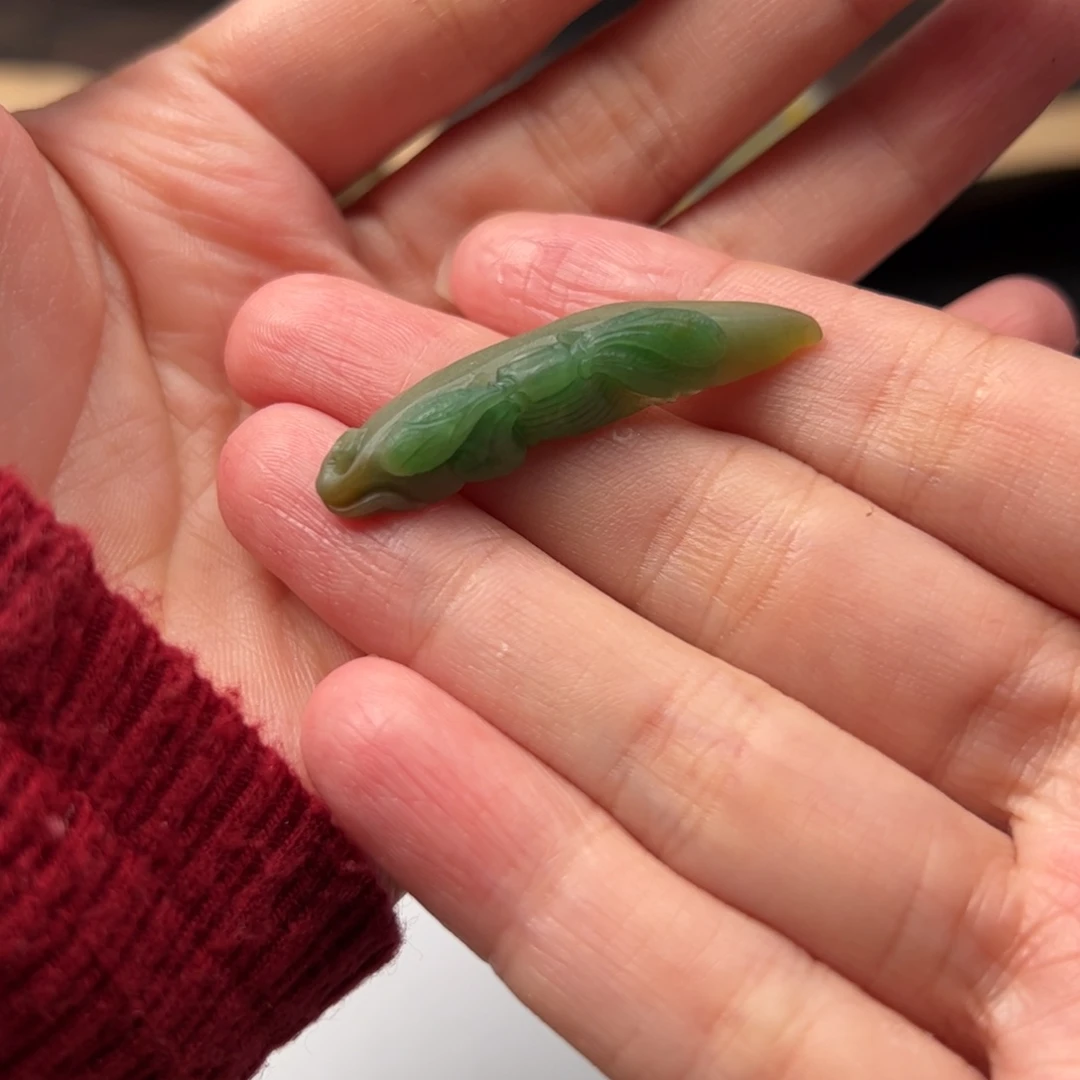 定制翡翠未镶嵌糯冰黄加绿