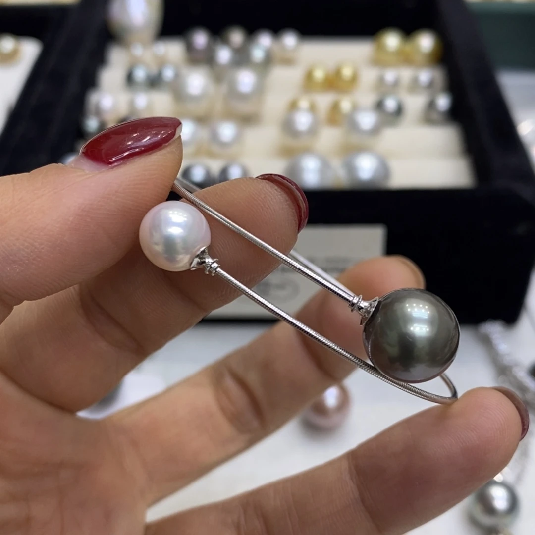 海水珍珠手镯18K金镶嵌