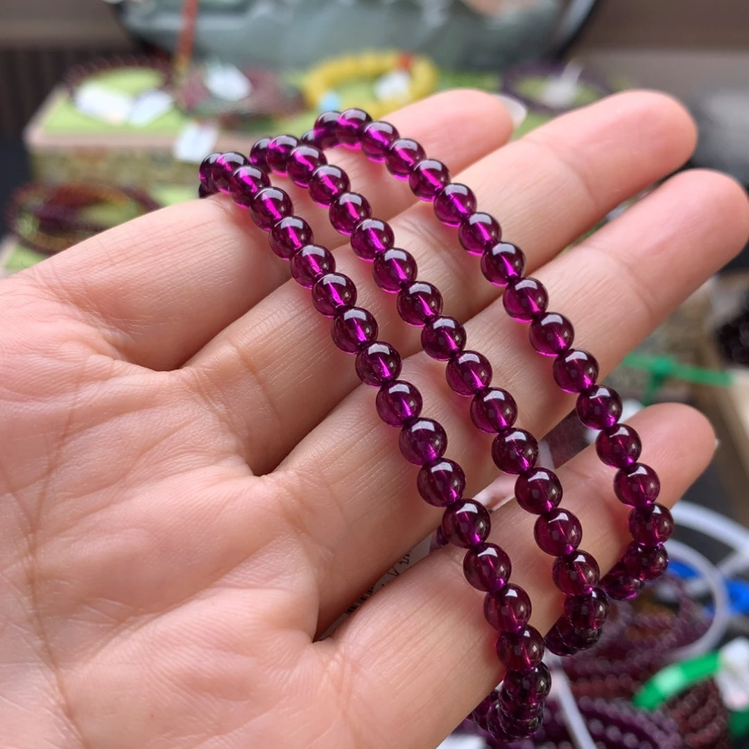 石榴石手串未镶嵌手串5.3