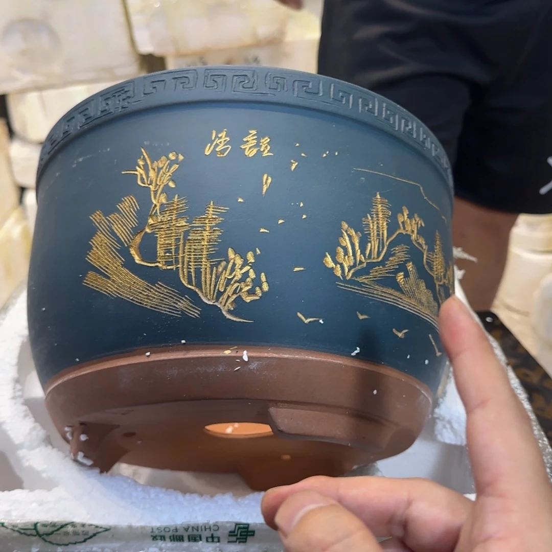 紫砂花盆口径30厘米