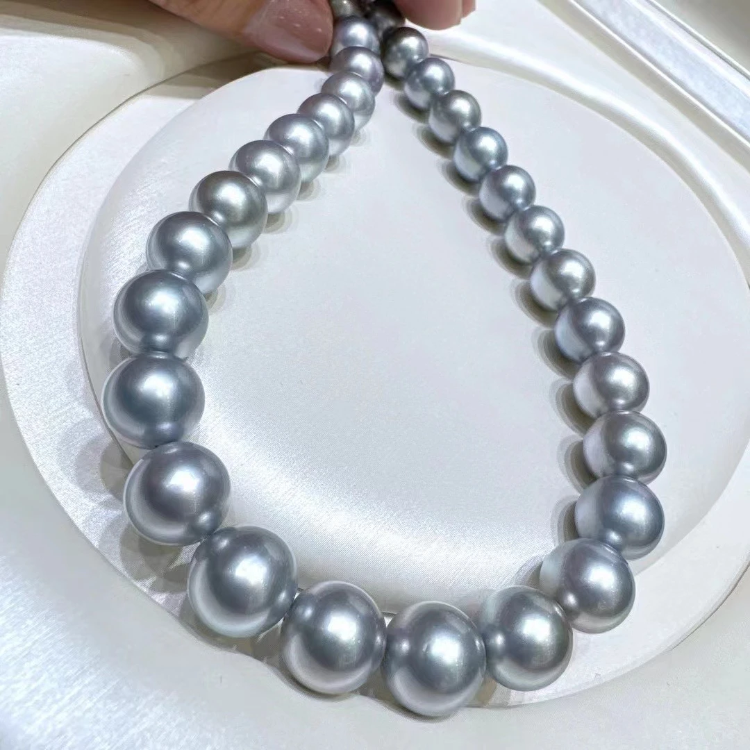 心怡珠宝【大溪地铂金灰串链】浪漫灰色系 高级百搭 沉稳大气