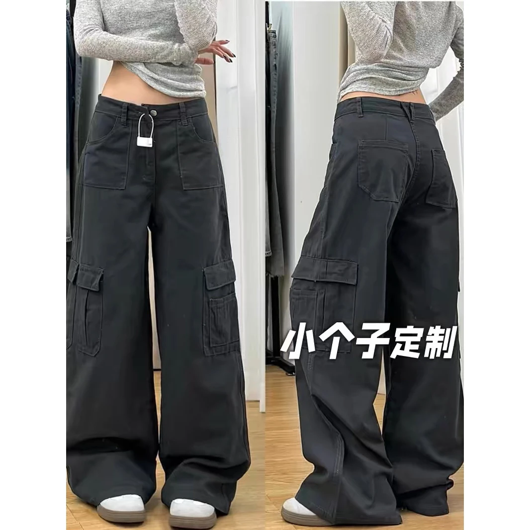 【婷婷家】小个子美式复古工装阔腿裤#1902