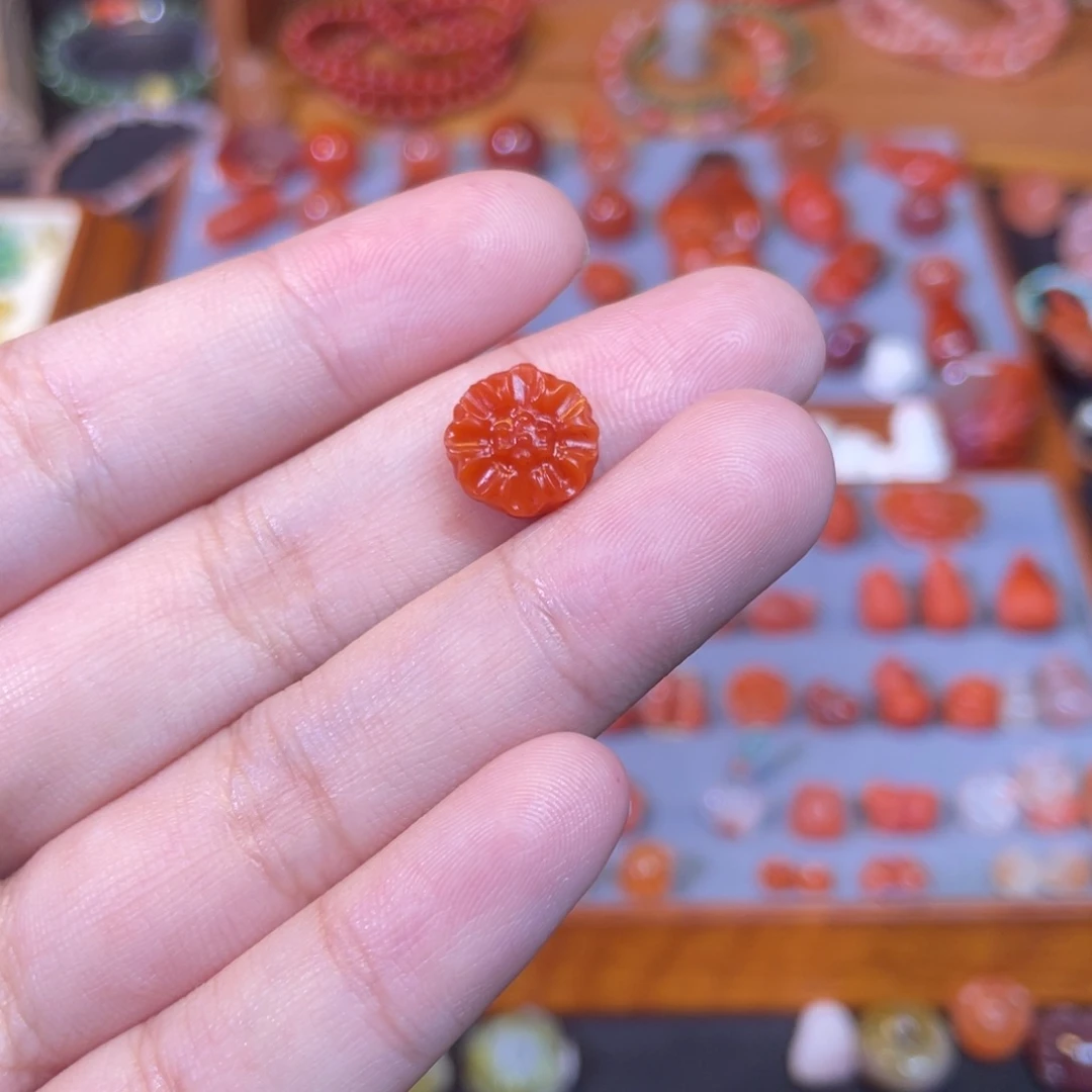 未镶嵌太阳花南红玛瑙