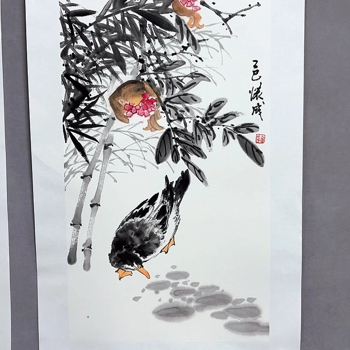 国画亲笔手绘放心去藏