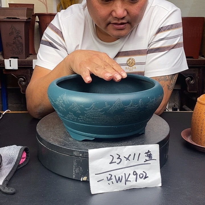 紫砂花盆货号一只WK902