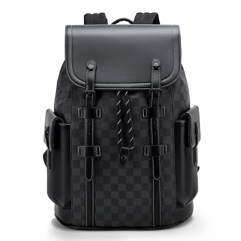 新款大容量商务背包潮牌电脑包学生书包男士双肩包轻奢时尚休闲