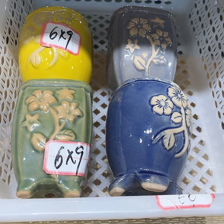 瓷片花盆多肉植物艺术品