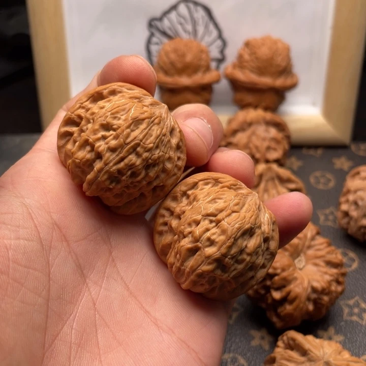 实***生核桃磨盘文玩核桃