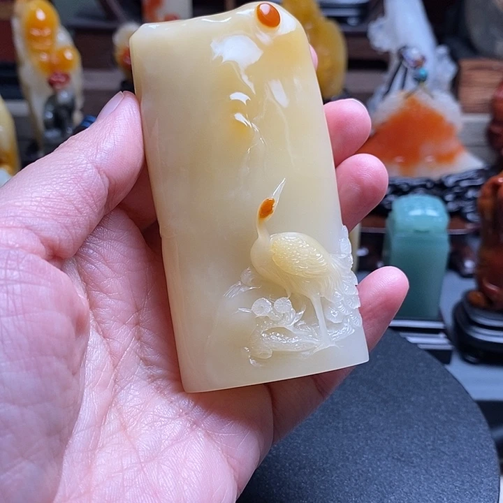 C***9寿山石寿山结晶巧色汶洋石一品当朝摆件