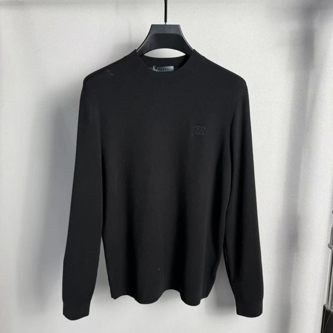 【巴尔赫】秋冬加厚轻奢时尚羊毛针织衫男士百搭圆领长袖上衣777