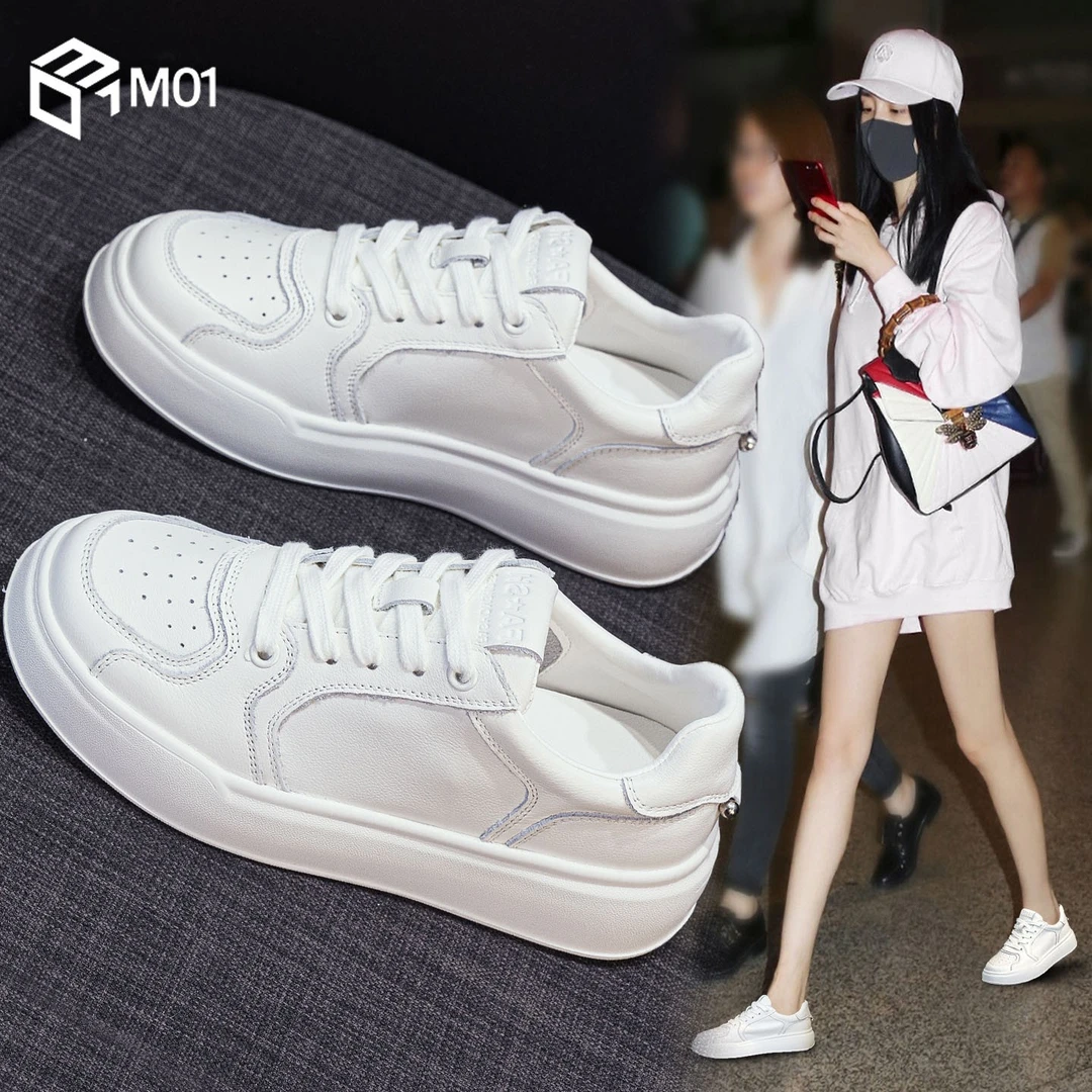 M01小白鞋女高档时尚2025秋季新款百搭轻便不累脚运动休闲板鞋子