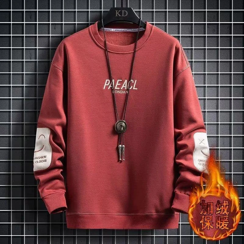 潮牌卫衣男士2025年秋冬新款宽松长袖ins潮流休闲冬季加绒打底衫