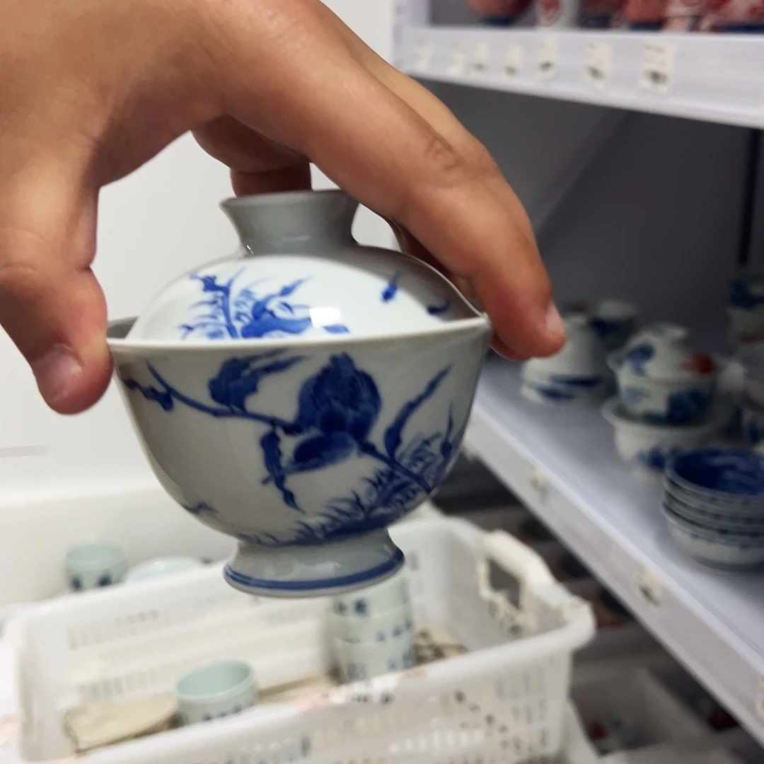 红丰窑两才盖碗。
